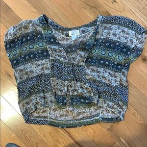 Floral design crop top